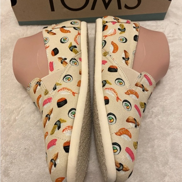 Toms Natural Beige Sushi Print Loafers - Picture 6 of 14